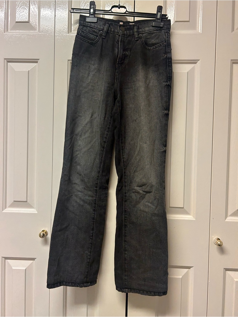 BDG Washed Black Straight-Leg Jeans